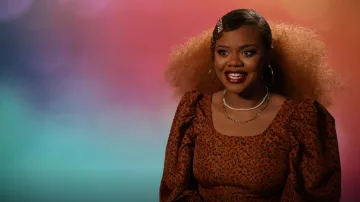 Levis Kaila Top in Scratchy Leopard Glazed Ginger worn by Kourtney (Dara Reneé) as seen in High School Musical: The Musical: The Series (S03E08)