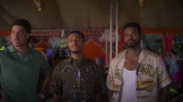 Chemise en soie Amiri Rum Label portée par Aaron Jackson (Trevor Jackson) vue dans grown-ish (S05E09)