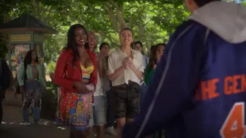 Versace Jeans Couture Garland Printed Mini Skirt worn by Annika (Justine Skye) as seen in grown-ish (S05E09)