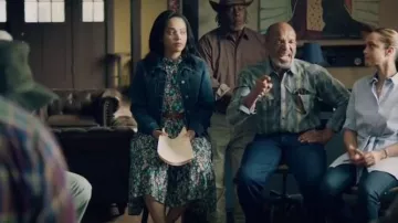 Zimmermann Mon­cur Frill Dress worn by Darla (Bianca Lawson) as seen in Queen Sugar (S07E02)