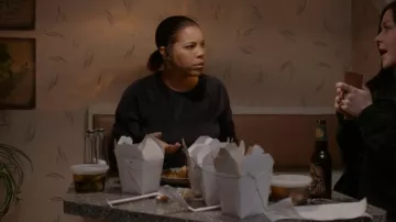 Marc New York Performance Velour Sweatshirt worn by Detective Tammy Ridgeway (Candice Coke) as seen in KEVIN CAN F**K HIMSELF (S02E02)