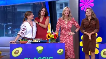 Veronica Beard Britton Vestido de camisa usado por Ginger Zee como se ve en Good Morning America el 16 de septiembre de 2022
