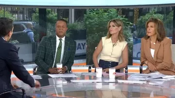 Cinq a Sept Crepe Khloe Blazer worn by Hoda Kotb as seen in Today on September 16,2022