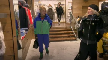Hermes Birkin Sac à main Noir Shiny Porosus Crocodile porté par Diana Jenkins comme vu dans The Real Housewives of Beverly Hills (S12E18)
