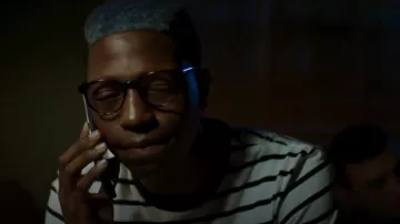 Rare Snoopy Striped Tee worn by Gus Sackey (David Jonsson) as seen in Industry (S02E05)