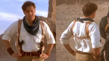 Le foulard bleu nuit porté par Rick O'Connell (Brendan Fraser) dans le film La Momie 