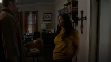 Wrocester Wares Eat Sleep Worcester Repeat worn by Patty O'Connor (Mary Hollis Inboden) as seen in KEVIN CAN F**K HIMSELF (S02E03)