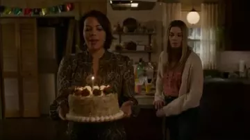 Veronica Beard Monali Dress worn by Detective Tammy Ridgeway (Candice Coke) as seen in KEVIN CAN F**K HIMSELF (S02E04)