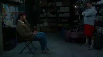 Adidas Hoops 2.0 Mid Shoes Red White worn by Neil O'Connor (Alex Bonifer) as seen in KEVIN CAN F**K HIMSELF (S02E05)