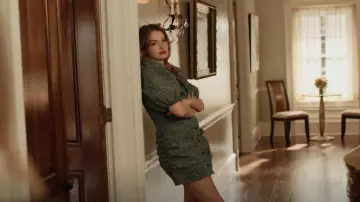 Ganni Jacquard Organza Minirobe portée par Kirby Anders (Maddison Brown) vue dans Dynasty (S05E22)