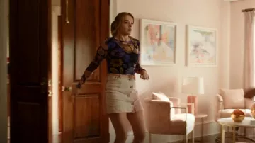 Ganni Overdyed Cutline Denim Skirt worn by Kirby Anders (Maddison Brown) as seen in Dynasty (S05E22)
