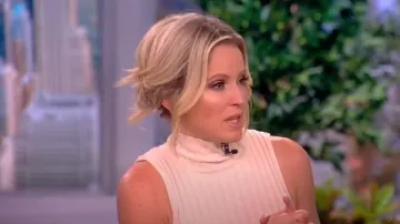 Stella McCartney Asymmetric Ribbed Organic Cotton Turtleneck Dress worn by Sara Haines as seen in The View on September 14,2022