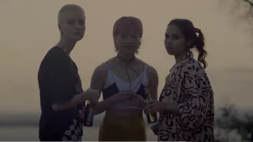 Collusion Ty­po Print Shirt Set worn by Jessica Spies as seen in Heartbreak High (S01E01)