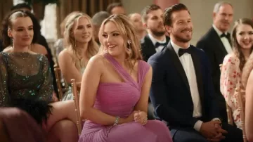 Oscar de la Renta Classic Jeweled Swarovski Crystal Drop Earrings worn by Fallon Carrington (Elizabeth Gillies) as seen in Dynasty (S05E22)