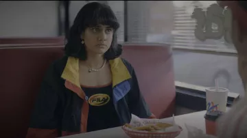 Fila 90's Cami Dress with Front Logo in Velour worn by Amerie Wadia (Ayesha Madon) as seen in Heartbreak High (S01E01)