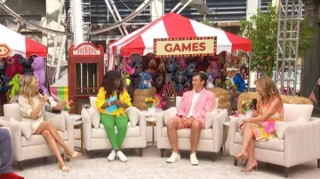 Comme Des Garcons Play Chuck Taylor Lace Up Sneakers worn by Jerry O'Connell as seen in The Talk on September 14,2022