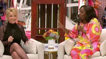 Trina Turk Lutton Pants worn by Sheryl Underwood as seen in The Talk on September 16,2022