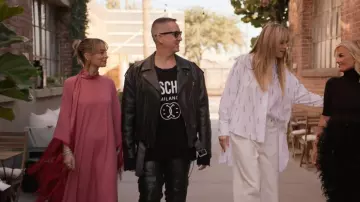 Taller Marmo Mrs. Ross Fringed Crepe Kaftan usado por Nicole Richie como se ve en Making the Cut (S03E07)