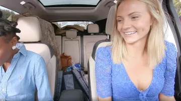 Anthropologie Maeve Tie Front Blouse worn by Taylor Ann Green as seen in Southern Charm (S08E13)