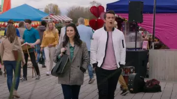 Chloé Bottle Green Shirt worn by Abby O'Brien-Winters (Meghan Ory) as seen in Chesapeake Shores (S06E05)