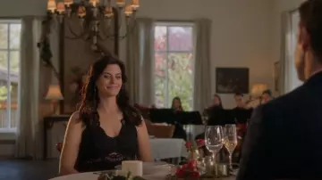 Saved by the Dress Black Lace Maxi Dress worn by Abby O'Brien-Winters (Meghan Ory) as seen in Chesapeake Shores (S06E05)