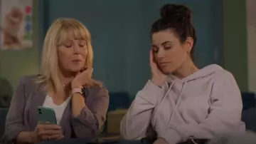 Aritzia Tna Cozy Fleece Boyfriend Hoodie worn by Abby O'Brien-Winters (Meghan Ory) as seen in Chesapeake Shores (S06E01)