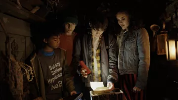 Levi's Denim Sherpa Trucker Jacket worn by Kate (Marissa Reyes) as seen in Spirit Halloween: The Movie