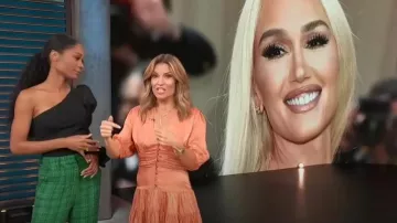 AQUA x Maeve Reilly Tweed Pants worn by Zuri Hall as seen in Access Hollywood on  September 14,2022