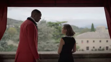 Maje Ramine Dress worn by Mia Karp (Mia McKenna-Bruce) as seen in Vampire Academy (S01E01)