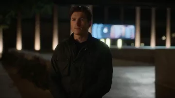 Barbour Belted Patch Pockets Jacket worn by Dimitri Belikov (Kieron Moore) as seen in Vampire Academy (S01E01)