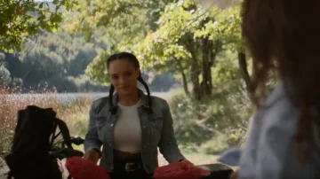 Balenciaga Ribbed Tee worn by Rose Hathaway (Sisi Stringer) as seen in Vampire Academy (S01E01)
