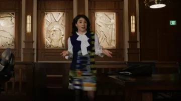 Dries Van Noten Delavina Blur Print Midi Dress worn by Marissa Gold (Sarah Steele) as seen in The Good Fight (S06E02)