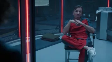 White Classic Crocs worn by Abomination (Tim Roth) in She-Hulk: Attorney at Law TV series outfits (Season 1 Episode 2)