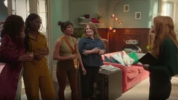 Urban Outfitters Iets Frans Logo Intarsia Leggings In Brown worn by Musa (Elisha Applebaum) as seen in Fate: The Winx Saga (S02E04)