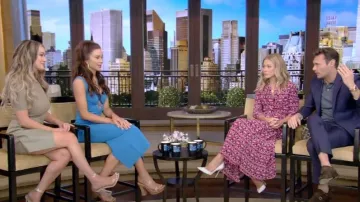 Galvan Kali Cut-Out Midi Robe portée par Gabby Windey en LIVE avec Kelly et Ryan le 21 septembre 2022