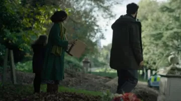 Mango Double Breasted Wool Blend Coat worn by Fenwick (Sian Clifford) as seen in The Suspect (S01E01)