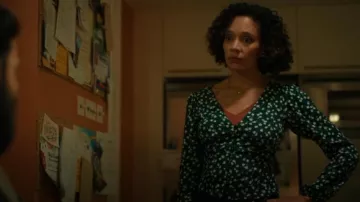 Reformation Nell Top worn by Julianne (Camilla Beeput) as seen in The Suspect (S01E01)