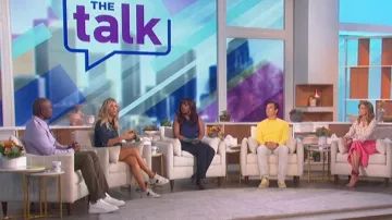 Ralph Lauren Cable-Knit Cashmere Sweater worn by Jerry O'Connell as seen in The Talk on September 21,2022