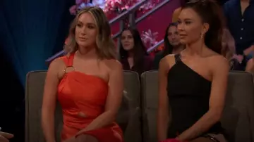 Rasario Satin One-Shoulder Cutout Dress porté par Rachel Recchia comme on le voit dans The Bachelorette (S19E12)