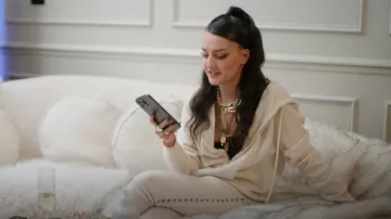 Maje Zipped-Up Knit Hoodie worn by Victoria Zito as seen in Real Girlfriends in Paris (S01E02)