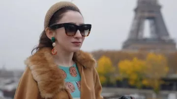 Celine Cat Eye Sunglasses worn by Anya Firestone as seen in Real Girlfriends in Paris (S01E03)