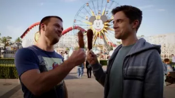 Aviator Nation 5 Stripe Hoodie worn by Tom (Topher Grace) as seen in Home Economics (S03E01)