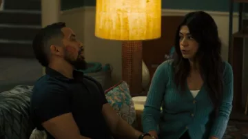 Veronica Beard Lazana Cash­mere Cardi­gan worn by Naima Perry (Parisa Fakhri) as seen in SEAL Team (S06E01)