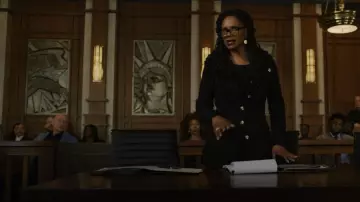 St John Collection Tonal Sequin Tweed Pencil Skirt portée par Liz Reddick (Audra McDonald) comme on le voit dans The Good Fight (S06E03)