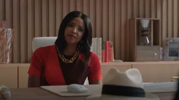 Alexander McQueen Colorblock Sweater porté par Mallory Book (Renée Elise Goldsberry) vu dans She-Hulk: Attorney at Law (S01E06)