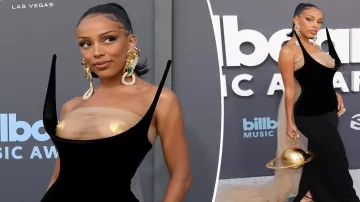 Vestido negro de Schiaparelli usado por Doja Cat en la alfombra roja de los Billboard Music Awards 2022