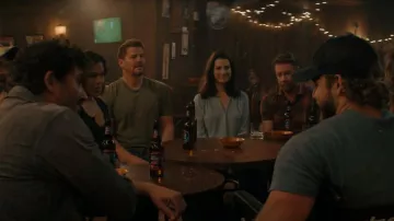 NYDJ Pintuck Blouse worn by Mandy Ellis (Jessica Paré) as seen in SEAL Team (S06E02)