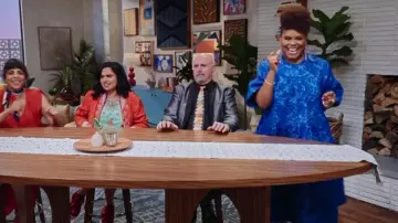 Simone Rocha Cloqué Vestido largo recogido usado por Tabitha Brown como se ve en It's CompliPlated (S01E01)