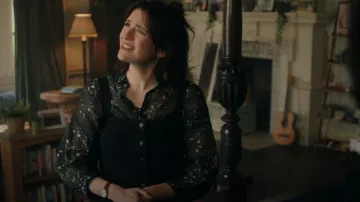 New Look Black Denim Button Front Pinafore Dress worn by Alison Cooper (Charlotte Ritchie) as seen in Ghosts (S04E01)