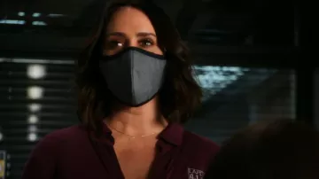 Anthropologie Delicate Monogram Necklace worn by Maddie Kendall (Jennifer Love Hewitt) as seen in 9-1-1 (S04E01)